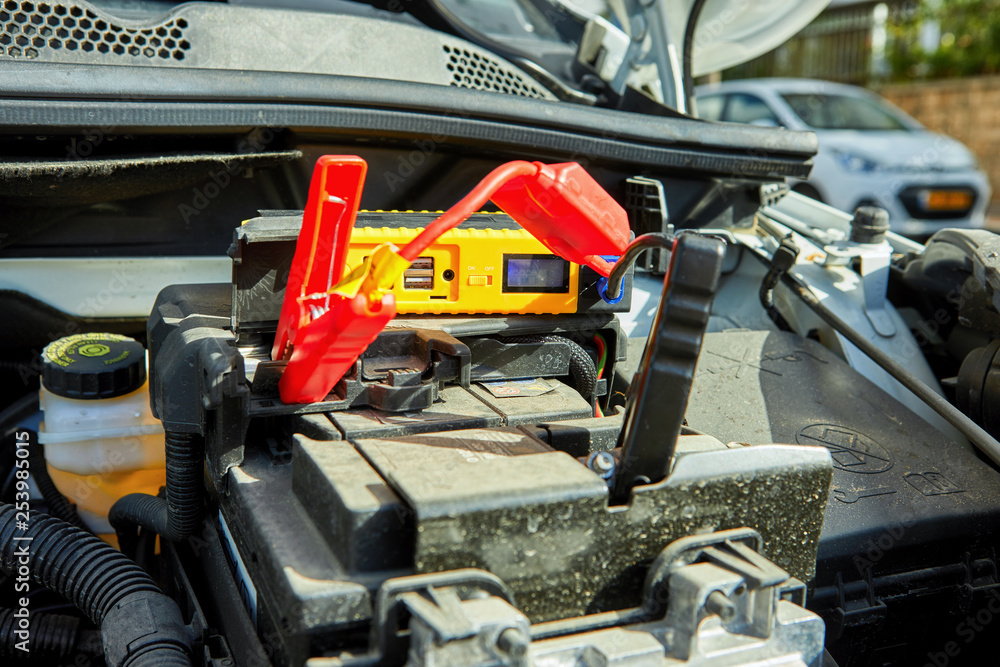 Selective focus of charging a car with electricity through cables from a compact battery Selective focus of charging a car with electricity through cables from a compact battery