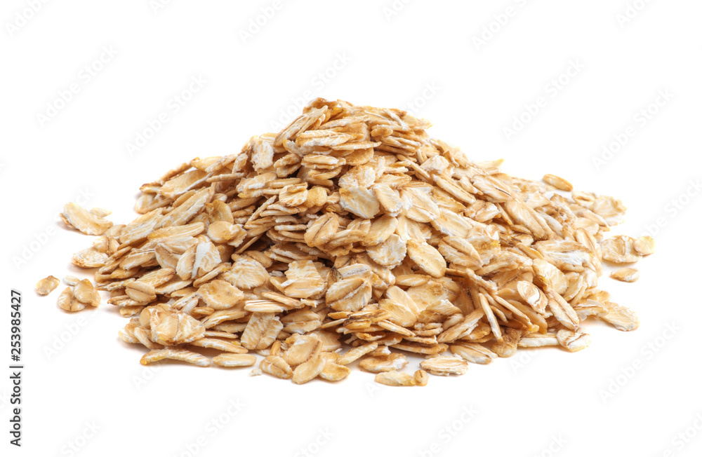 pile of oatmeal isolated on white background pile of oatmeal isolated on white background