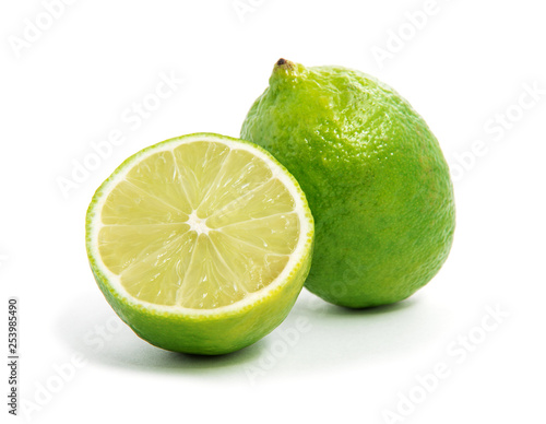 Fresh lime isolated on white