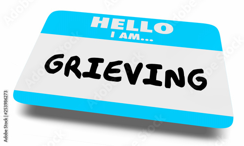 Photography Grieving Process Grief Name Tag 3d Illustration