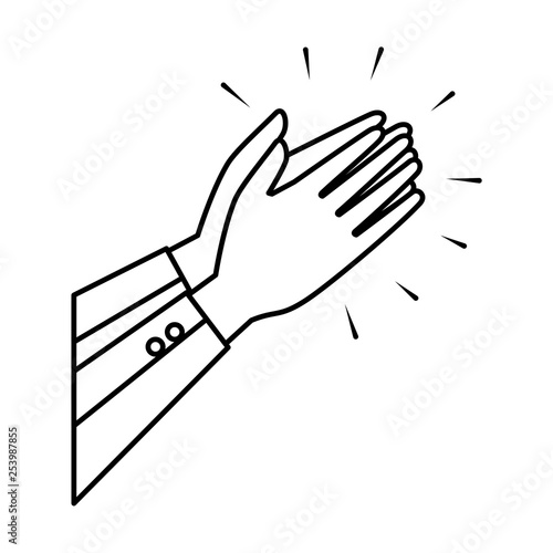 hands human applauding icon