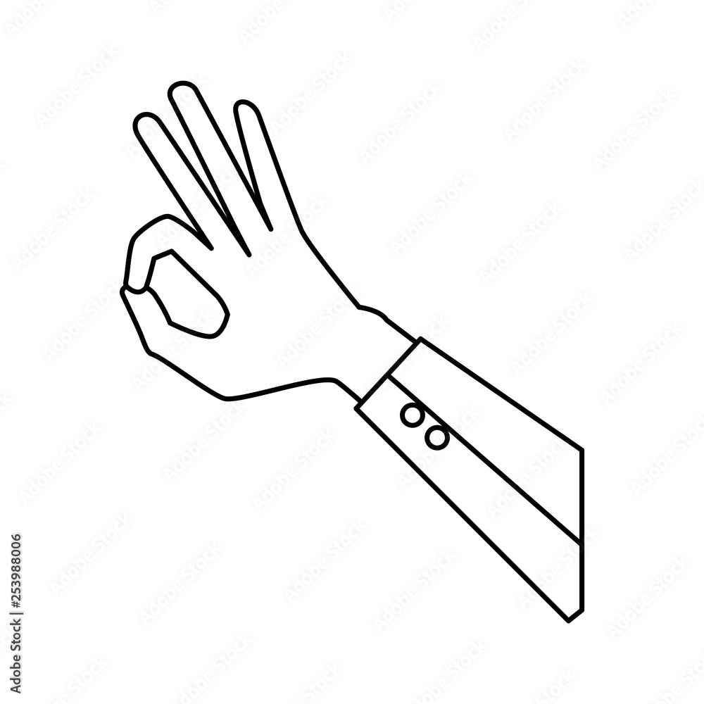 hand human ok symbol hand human ok symbol