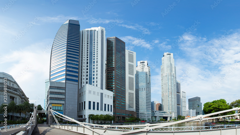 Naklejka premium Nowoczesne biurowce Skyscraper Business Office Budynek korporacyjny.