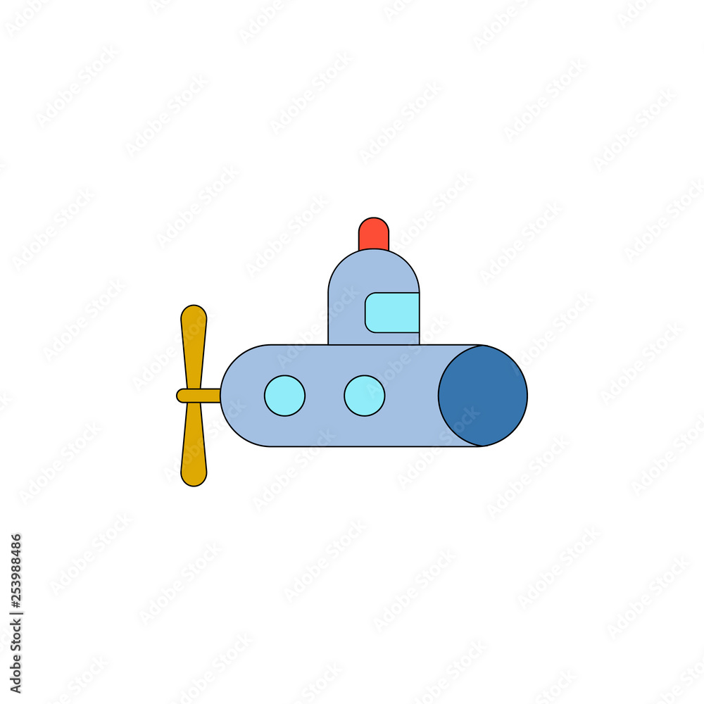 cartoon submarine toy colored icon. Signs and symbols can be used for web, logo, mobile app, UI, UX cartoon submarine toy colored icon. Signs and symbols can be used for web, logo, mobile app, UI, UX