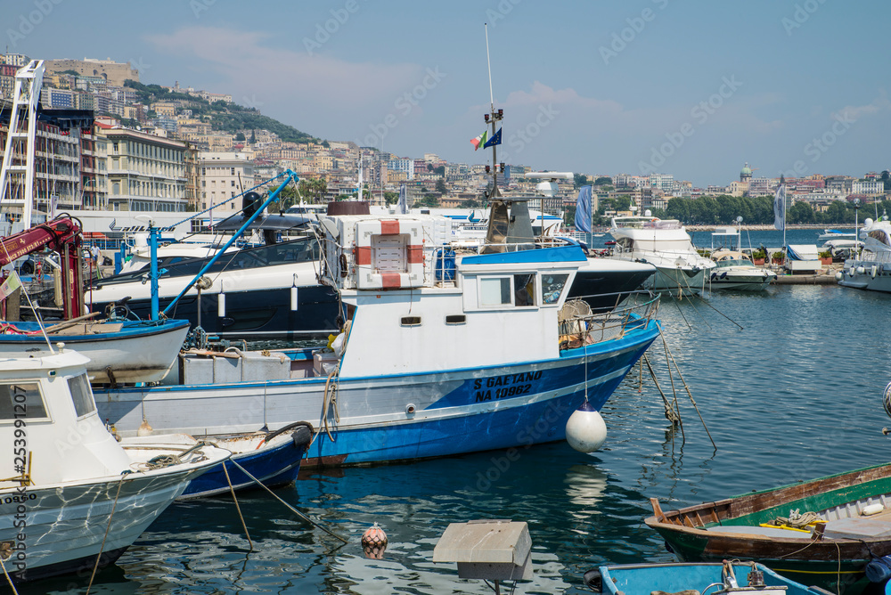 Naples, Italy - August 09, 2015 : On the shores of the sea in Naples.