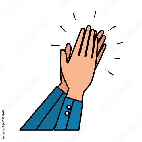 hands human applauding icon
