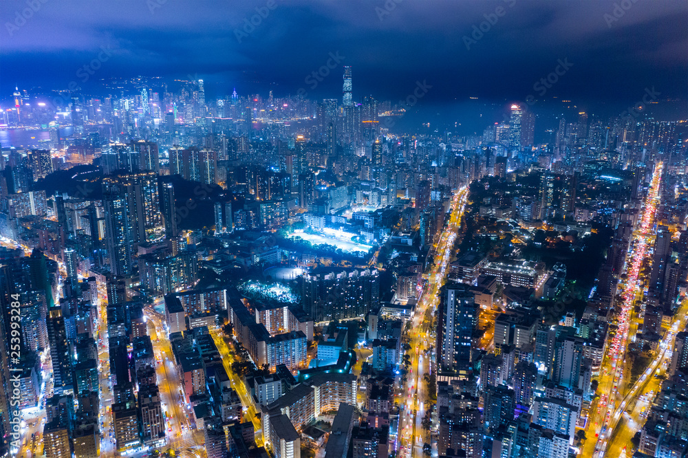 Hong Kong at night