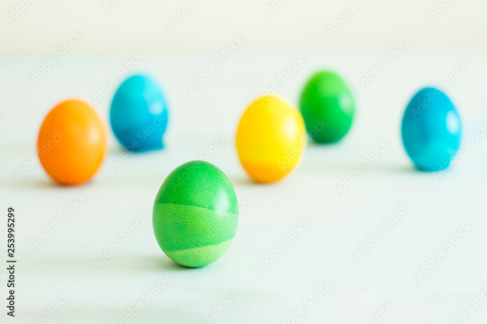 ombre colored easter eggs with soft background ombre colored easter eggs with soft background