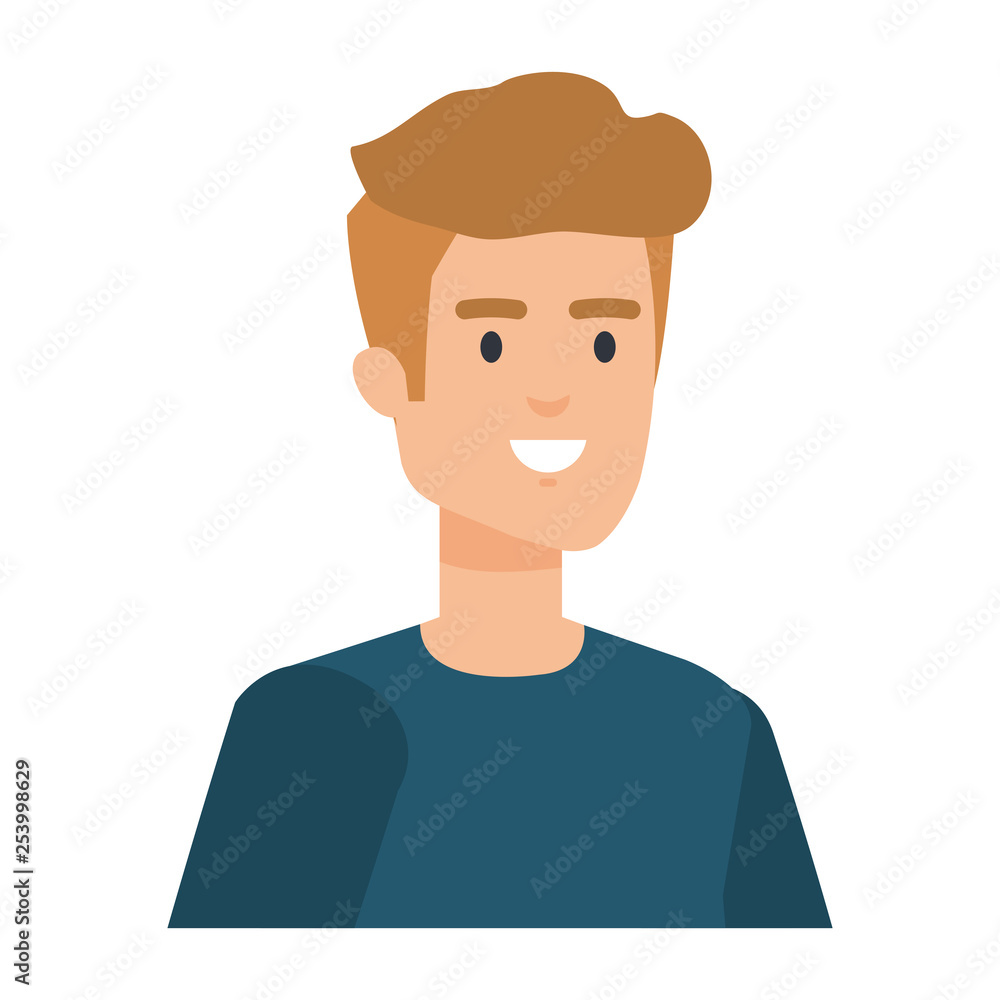young and casual man character young and casual man character