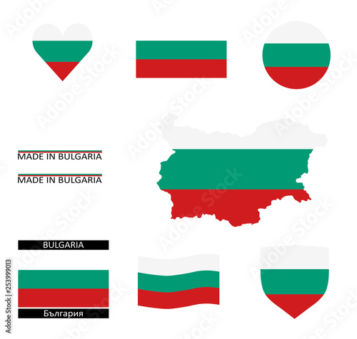 Drapeaux bulgares et une carte