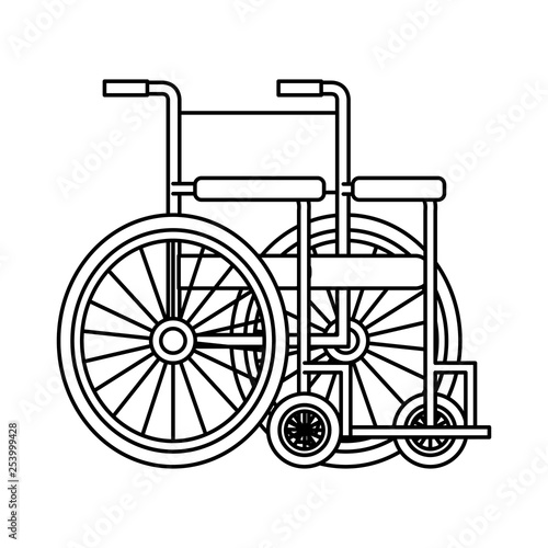 wheel chair isolated icon