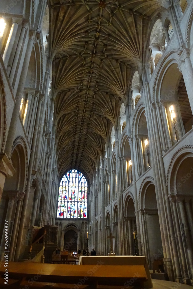 Inside Norwich Cathedral - Norwich, Norfolk, England, UK
