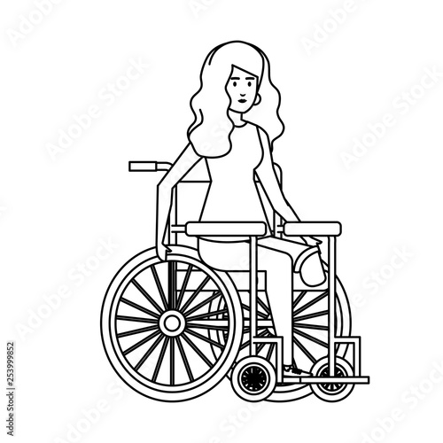 young woman in wheelchair