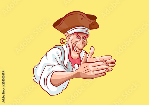 emoji sticker seaman captain cunning rubbing hands