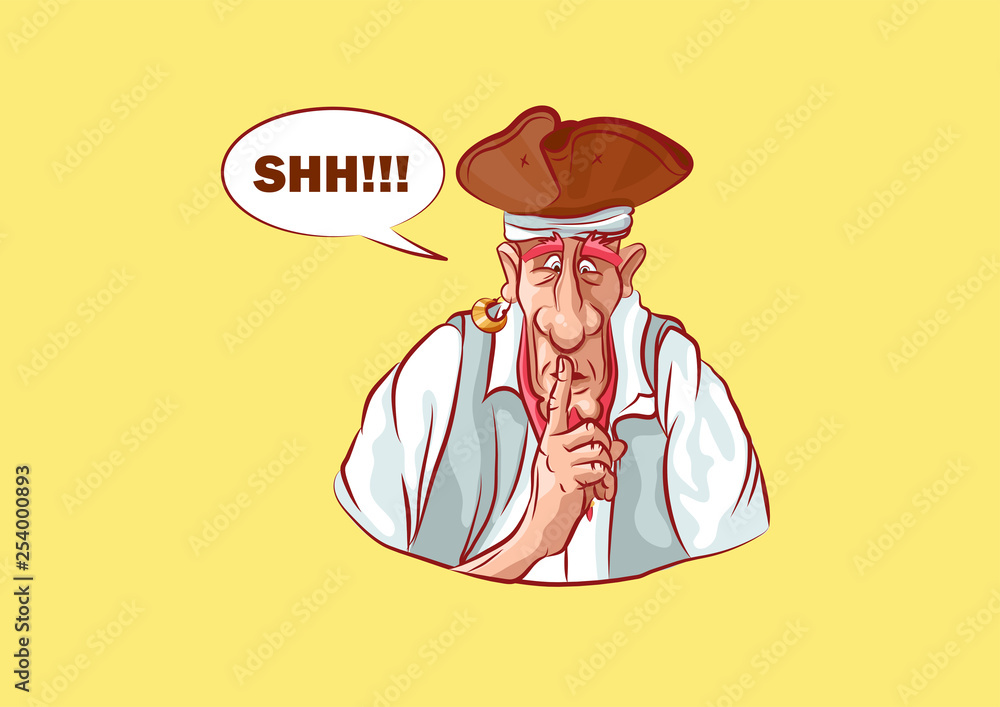 emoji sticker captain put his index finger to lips emoji sticker captain put his index finger to lips