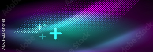 Shiny glowing lights neon color design background