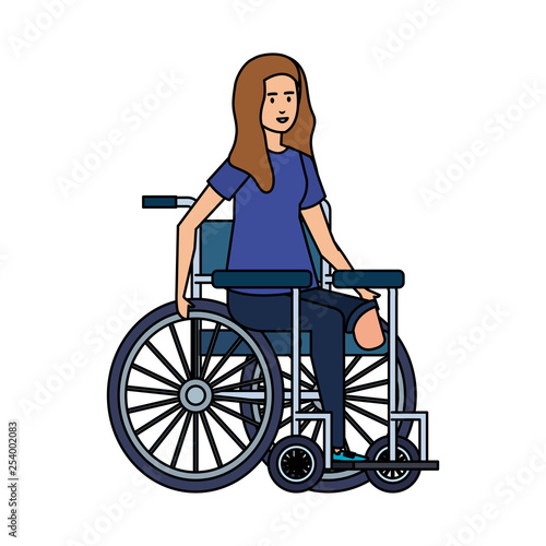 young woman in wheelchair