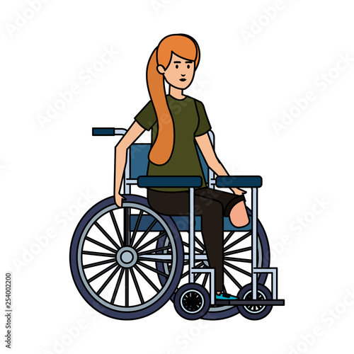 young woman in wheelchair