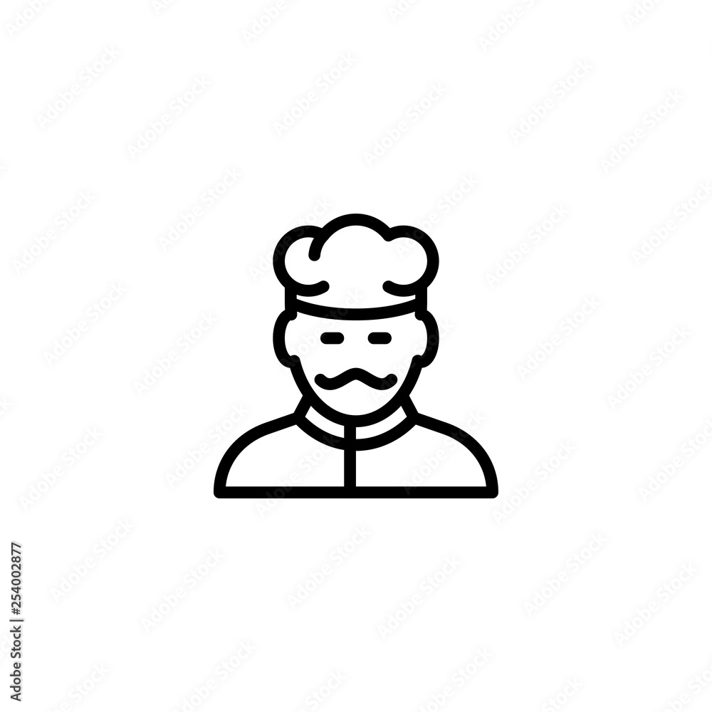Chef avatar icon. Restaurant sign Chef avatar icon. Restaurant sign