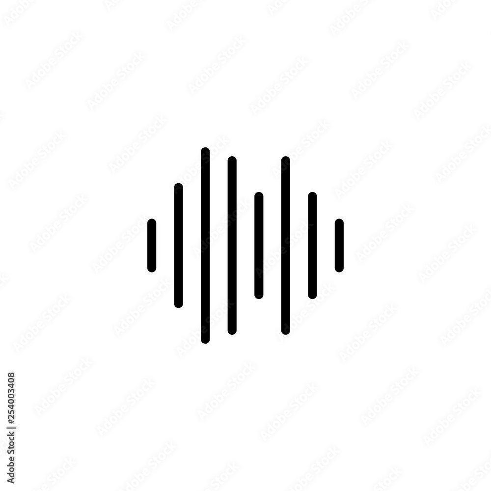 Sound equalizer icon. Sound equalizer icon.