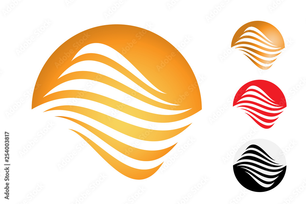 Fototapeta premium abstract round symbol isolated on white background