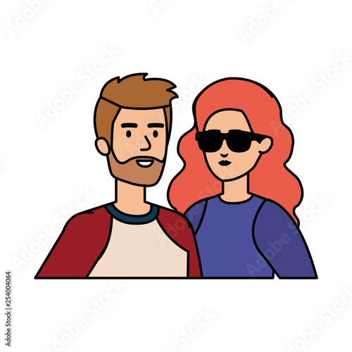 blind woman with helper
