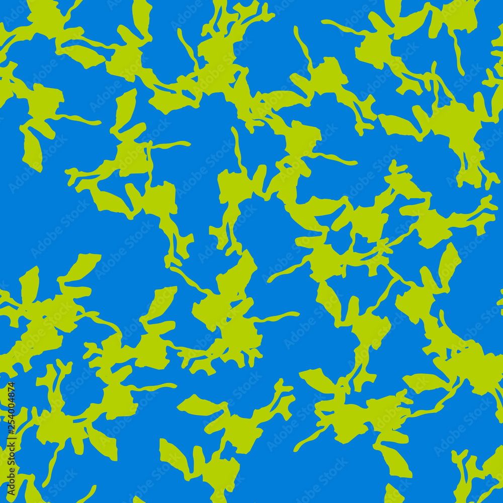 Urban UFO camouflage of various shades of blue and green colors Urban UFO camouflage of various shades of blue and green colors