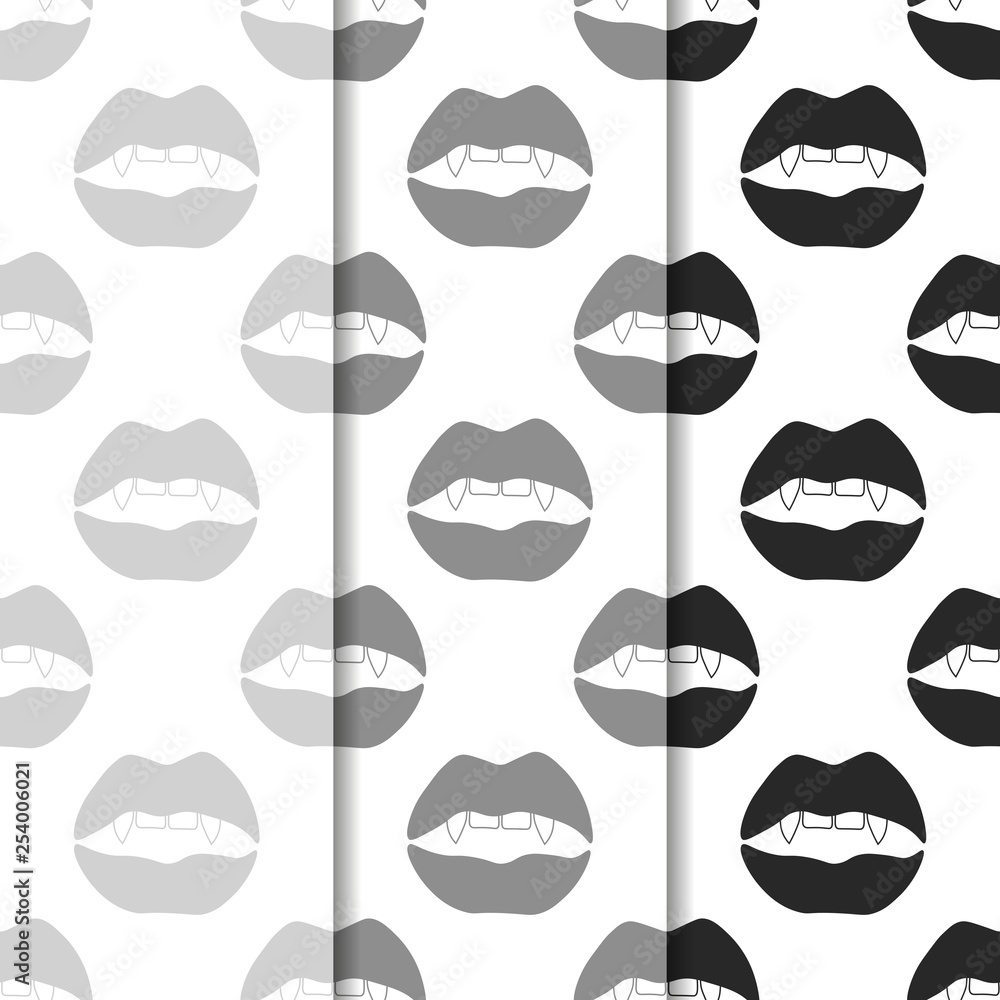 seamless abstract pattern with mouth, female lips, vampire teeth seamless abstract pattern with mouth, female lips, vampire teeth