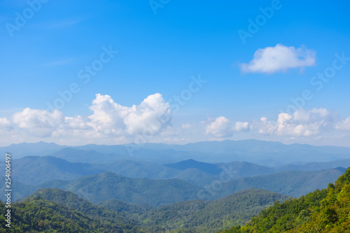 Tropical forest mountain in Samoeng district in Chiang Mai, Thailand
