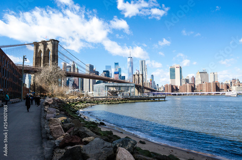 Brooklyn Bridge and Lower Manhattan
