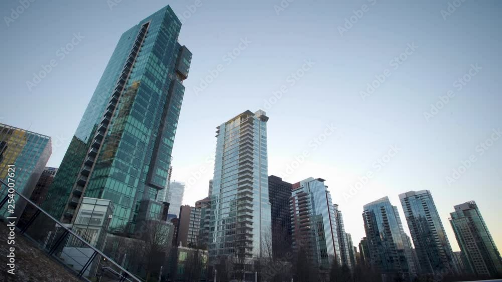 Large skyscrapers covering a modern city skyline. Large skyscrapers covering a modern city skyline.
