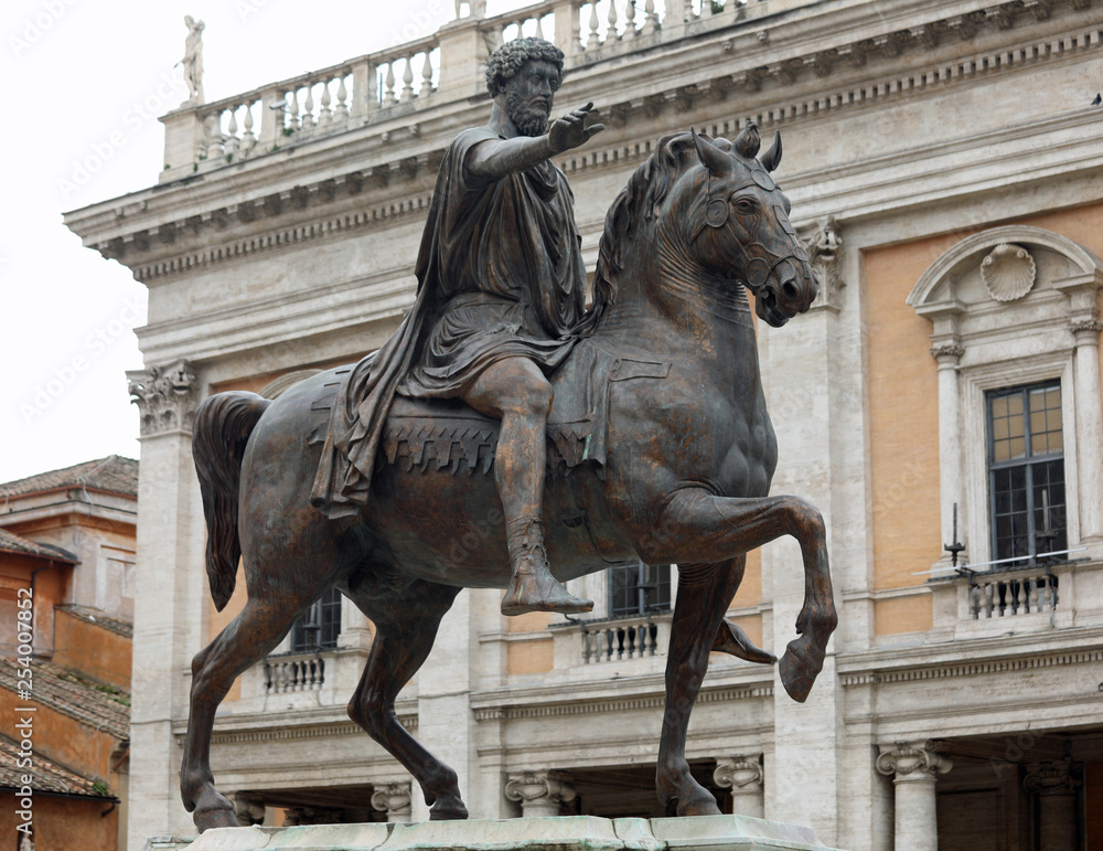Equestrian Statue of Marcus Aurelius is a Roman statue in the Ca