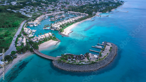 Panoramic View to the Barbados Coastline near Bridgetown, Caribbean