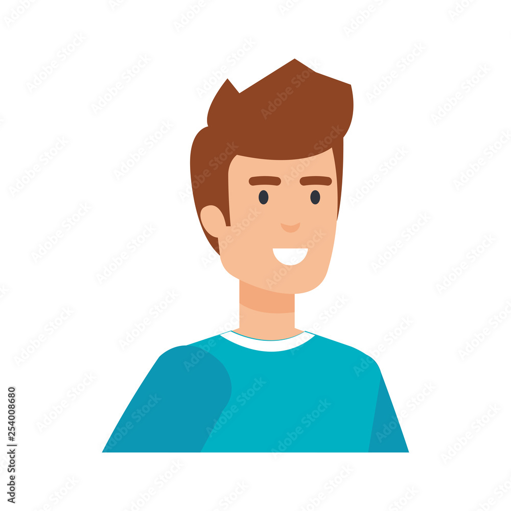 young and casual man character young and casual man character