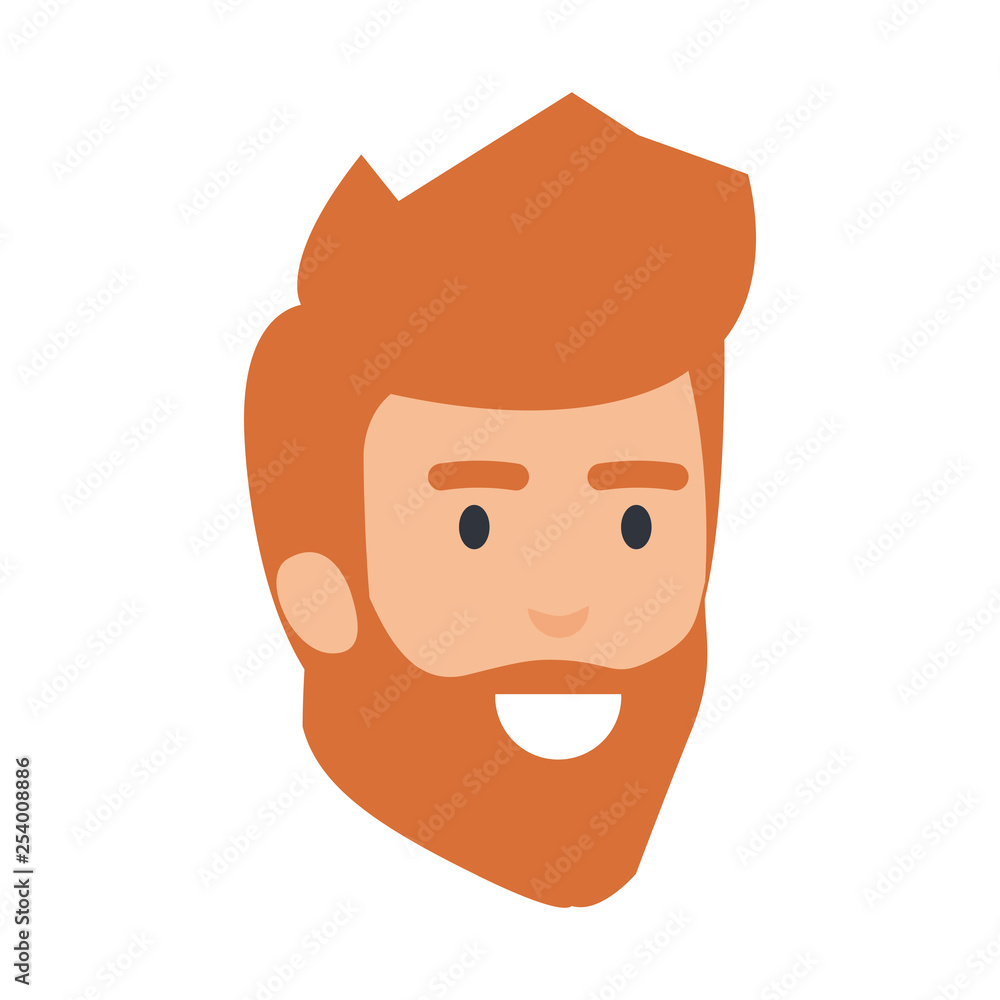 Fototapeta premium young man head character