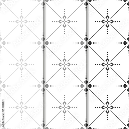 abstract floral seamless pattern with flowers, netting and leaves