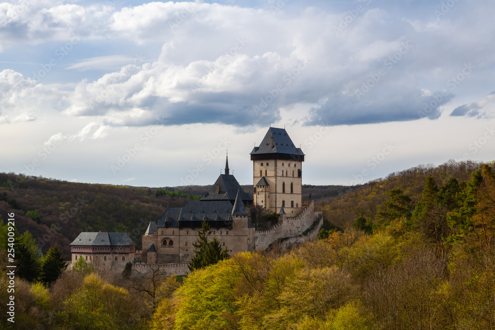 Famous Karlstejn castle  near Prague in Czech Republic.