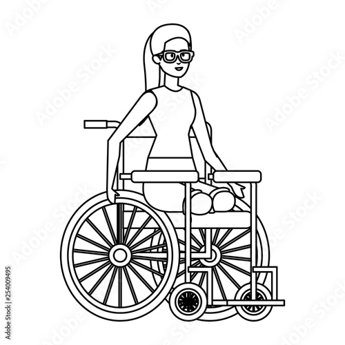 young woman in wheelchair
