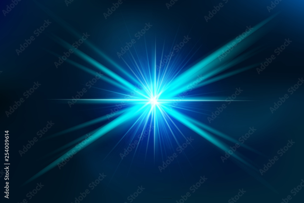 Effect glow bright blue lens. Effect glow bright blue lens.