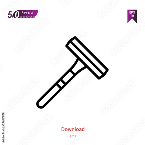 Outline razor icon isolated on white background. Best modern. Graphic design, mobile application, beauty, user interface. Editable stroke. EPS10 format vector illustration