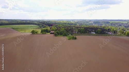 Aerial view of forest in Belgium photo