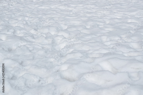 texture of snow falling on ground in winter at Hokkaido Japan