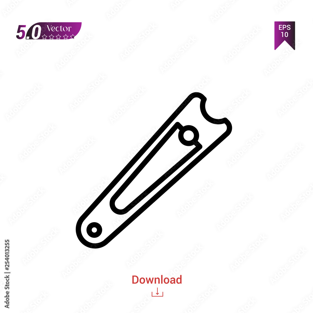 Outline nail-clippers icon isolated on white background. Best modern. Graphic design, mobile application, beauty, user interface. Editable stroke. EPS10 format vector illustration Outline nail-clippers icon isolated on white background. Best modern. Graphic design, mobile application, beauty, user interface. Editable stroke. EPS10 format vector illustration