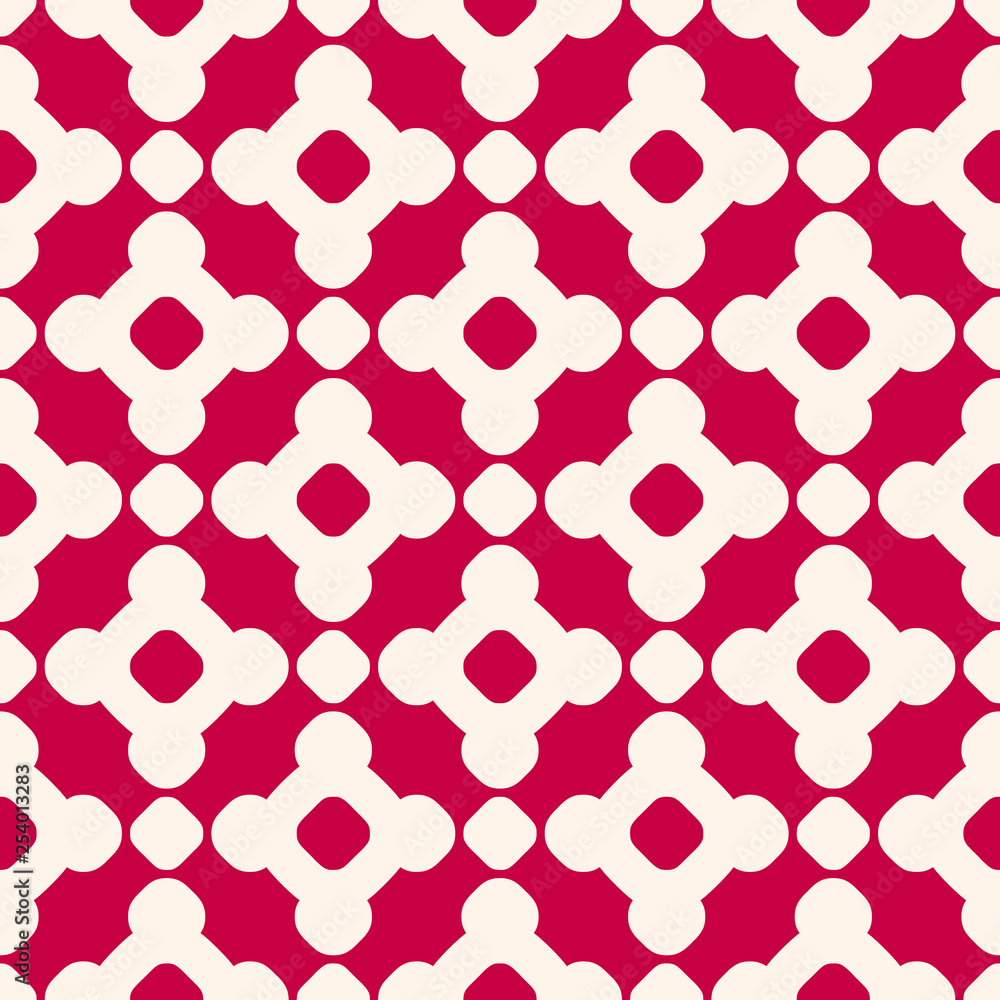 Vector seamless pattern in Chinese style. Red and beige geometric ornament Vector seamless pattern in Chinese style. Red and beige geometric ornament