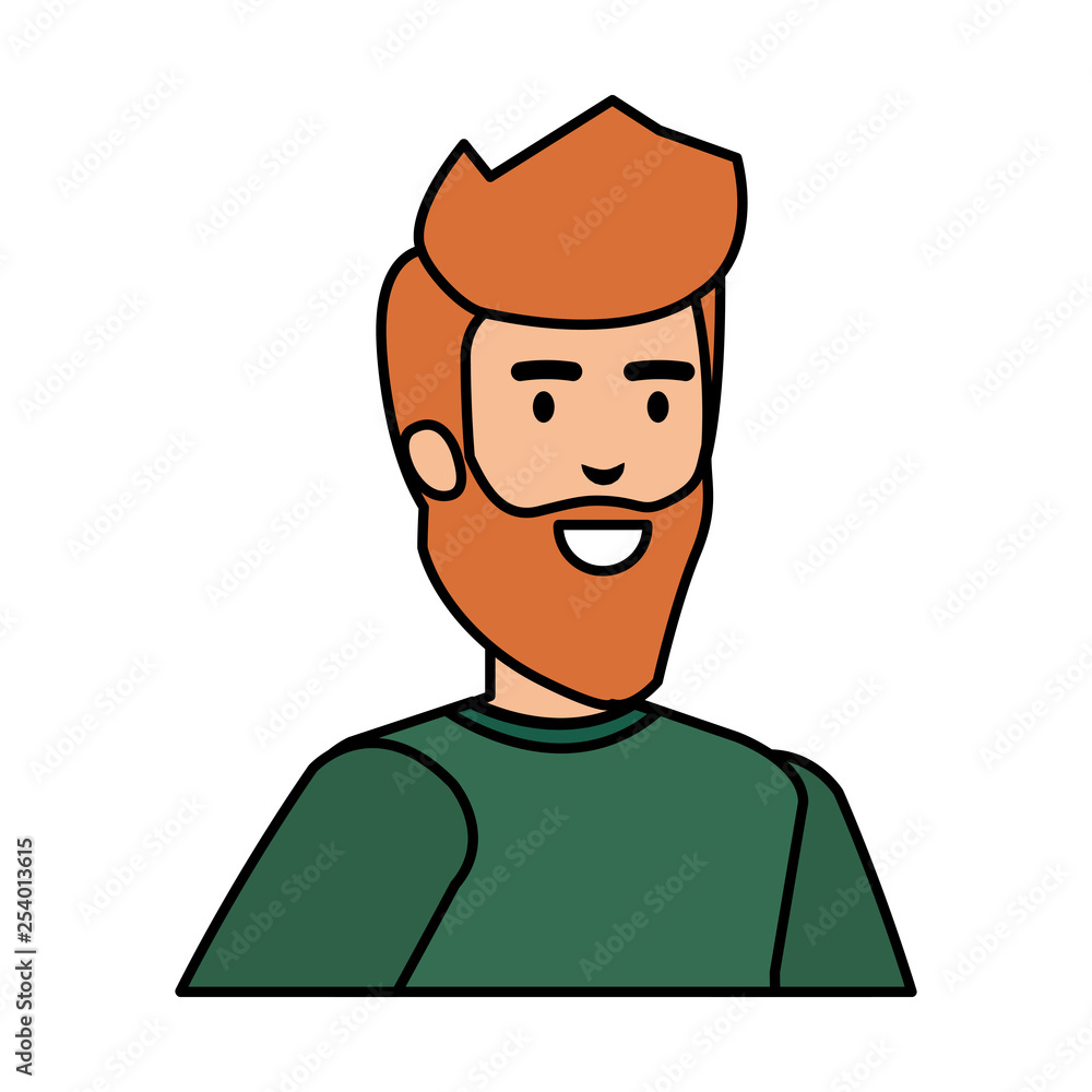 young and casual man character