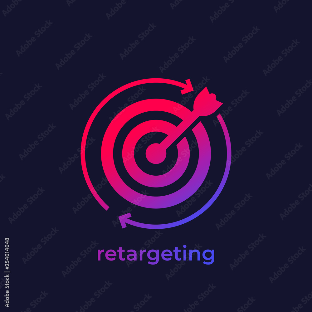 retargeting, digital marketing vector icon retargeting, digital marketing vector icon