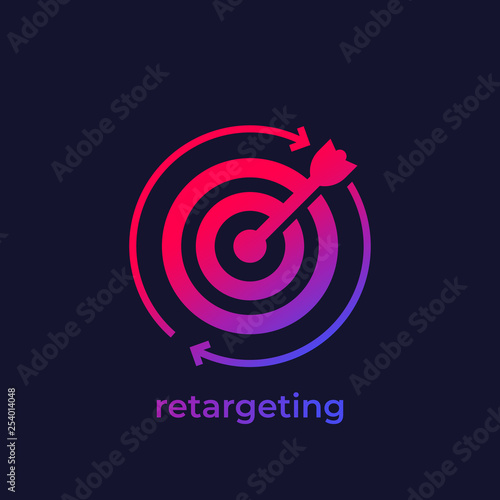 retargeting, digital marketing vector icon photo
