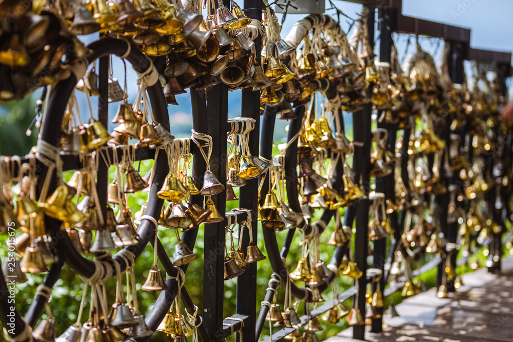 Naklejka premium Small bells at the Mount Faber Station