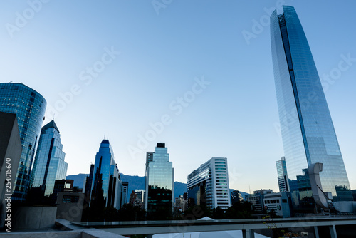 Rooftop view of  Santiago Chile Buildings Skyline Blue Sky 1 photo