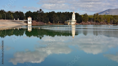 Reflejo en el embalse de Cubillas, Granada, España photo